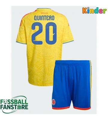 Kolumbien Juan Fernando Quintero #20 Replik Heimtrikot Kinder WM 2026 Kurzarm (+ Kurze Hosen)